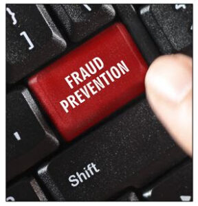 keyboard key labeled fraud prevention